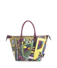 GABS G3 PLUS MEDIUM MULTICOLOR Transformable flat shopping bag geometric mural - Women’s Bags - 3
