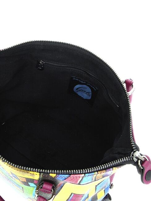 G3 PLUS MEDIUM MULTICOLOR Transformable flat shopping bag geometric mural - Women’s Bags