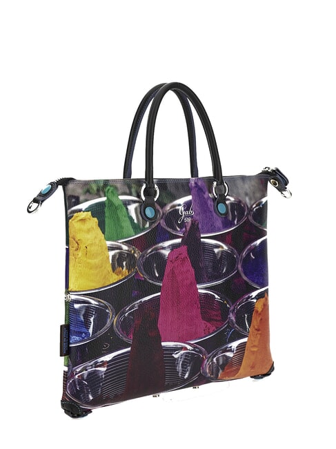 G3 PLUS MEDIUM Transformable flat shopping bag Indian colors - Women’s Bags