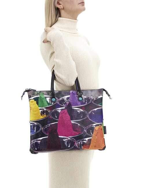G3 PLUS MEDIUM Transformable flat shopping bag Indian colors - Women’s Bags