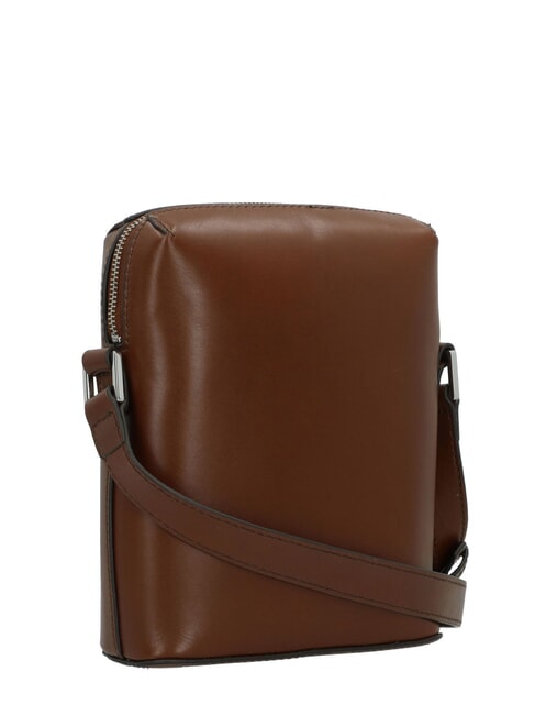 ALBERTO Leather bag Brown / Palladium - Over-the-shoulder Bags for Men