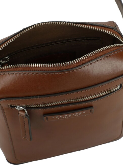 ALBERTO Leather bag Brown / Palladium - Over-the-shoulder Bags for Men