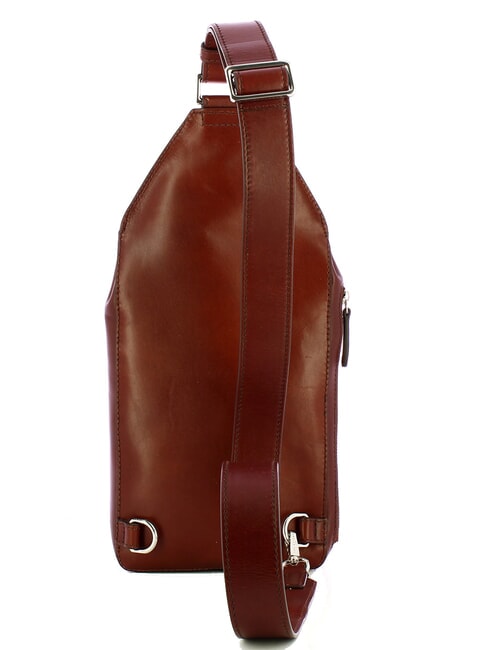 ALBERTO Leather one-shoulder bag Brown / Palladium - Over-the-shoulder Bags for Men