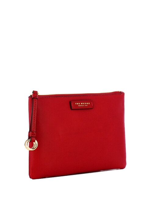 CARLOTTA Leather clutch bag cherry / gold - Women’s Bags