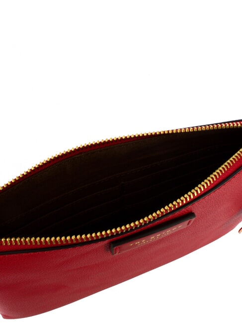 CARLOTTA Leather clutch bag cherry / gold - Women’s Bags
