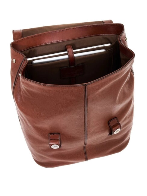 BIAGIO  13" Laptop Backpack, Leather brown 14/ruthenium palladium - Laptop backpacks