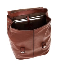 THE BRIDGE BIAGIO  13" Laptop Backpack, Leather brown 14/ruthenium palladium - Laptop backpacks - 4