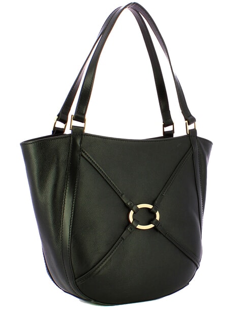 AMELIA Shoulder bag, leather Black Gold - Women’s Bags