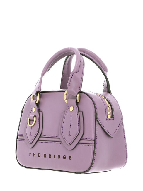 DAPHNE Small leather trunk mauve with gold - Women’s Bags