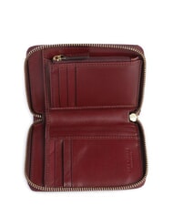 THE BRIDGE DOMITILLA Medium leather zip around wallet Chianti / Bordeaux / Gold - Women&rsquo;s Wallets - 2
