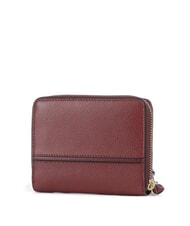THE BRIDGE DOMITILLA Medium leather zip around wallet Chianti / Bordeaux / Gold - Women&rsquo;s Wallets - 3