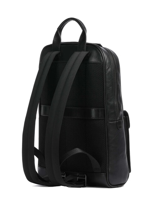 FILIPPO Leather backpack, 13" laptop holder black / dark matte ruthenium - Laptop backpacks