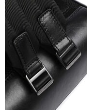 THE BRIDGE FILIPPO Leather backpack, 13" laptop holder black / dark matte ruthenium - Laptop backpacks - 3