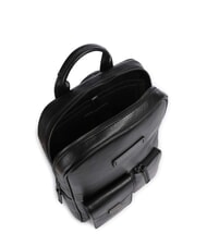 THE BRIDGE FILIPPO Leather backpack, 13" laptop holder black / dark matte ruthenium - Laptop backpacks - 4