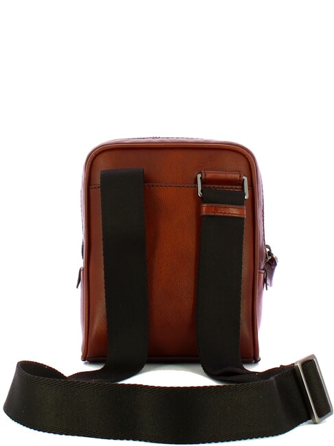 FILIPPO Leather bag Brown / Ruthenium - Over-the-shoulder Bags for Men