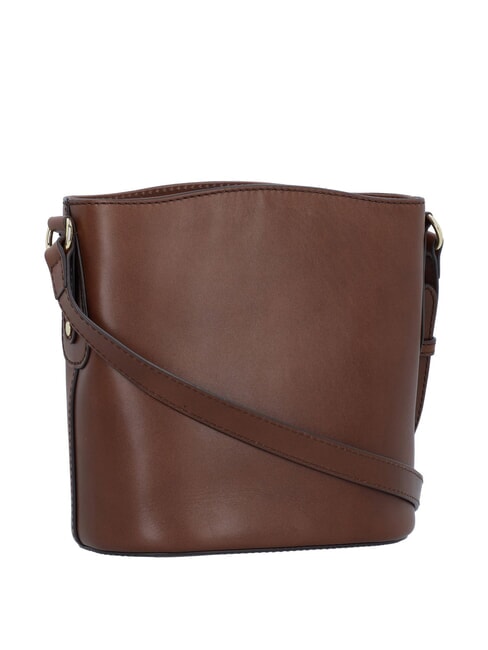 CECILIA Leather shoulder strap BROWN - Women’s Bags