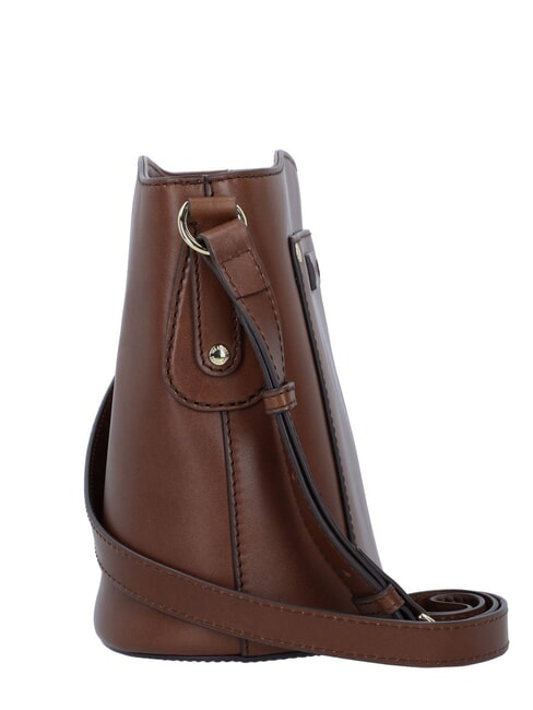 CECILIA Leather shoulder strap BROWN - Women’s Bags