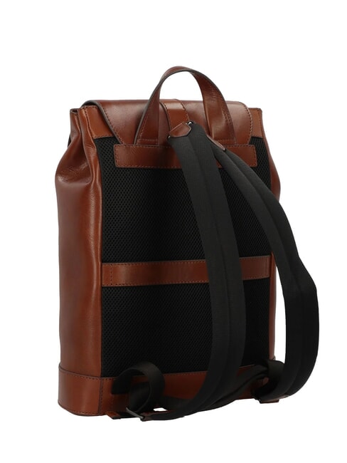 GIACOMO 13" laptop backpack, in leather Brown / Ruthenium - Laptop backpacks