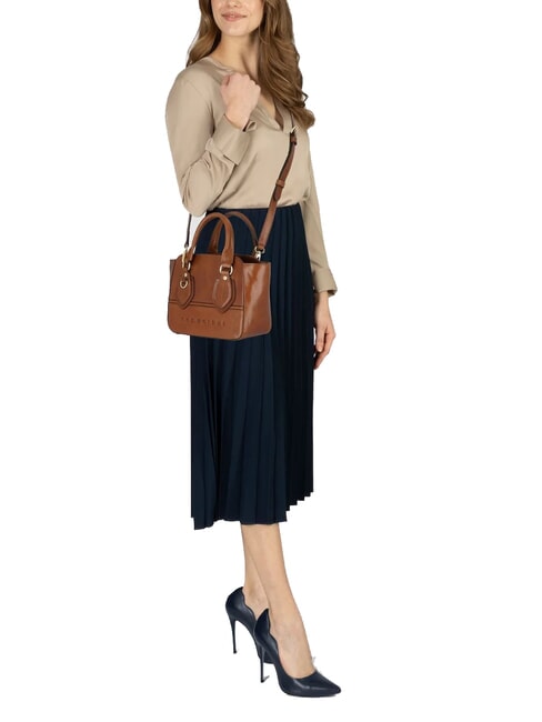 DAPHNE Mini Shopper bag with shoulder strap BROWN - Women’s Bags
