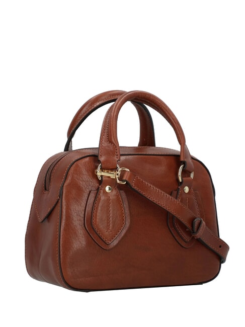 DAPHNE Leather shoulder bag BROWN - Women’s Bags