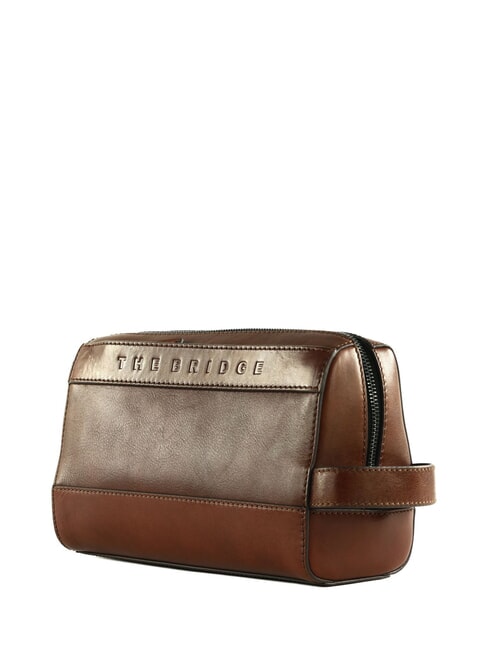GIACOMO  Beauty in leather Brown / Ruthenium - Beauty Case