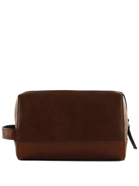 GIACOMO  Beauty in leather Brown / Ruthenium - Beauty Case