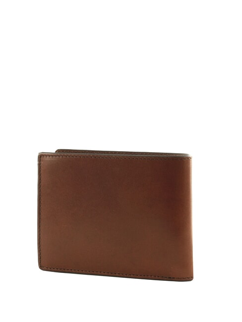 GIACOMO Men's Leather Wallet Brown / Ruthenium - Men’s Wallets