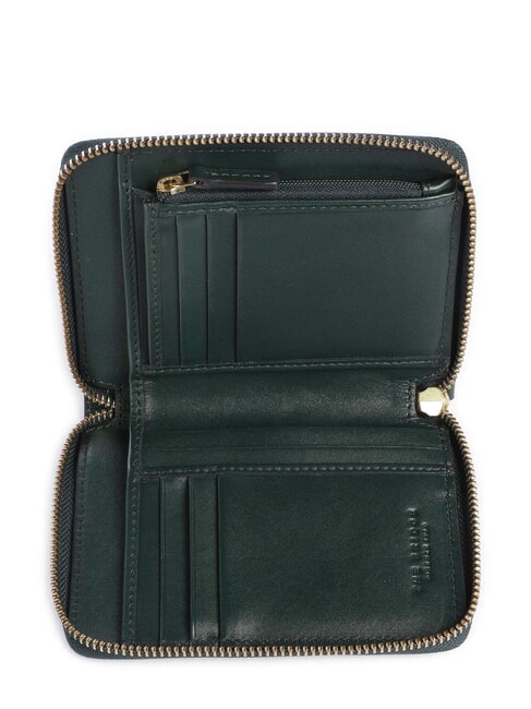 DOMITILLA Medium leather zip around wallet gold colored malachite - Women&rsquo;s Wallets