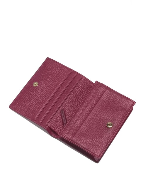 METALLIC SOFT Small leather wallet sangria - Women’s Wallets