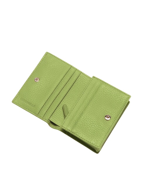 METALLIC SOFT Small leather wallet guacamole - Women’s Wallets