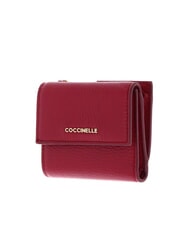COCCINELLE METALLIC SOFT Pebbled leather wallet sangria - Women&rsquo;s Wallets - 5