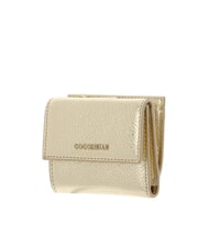 COCCINELLE METALLIC SOFT Pebbled leather wallet golden - Women&rsquo;s Wallets - 4
