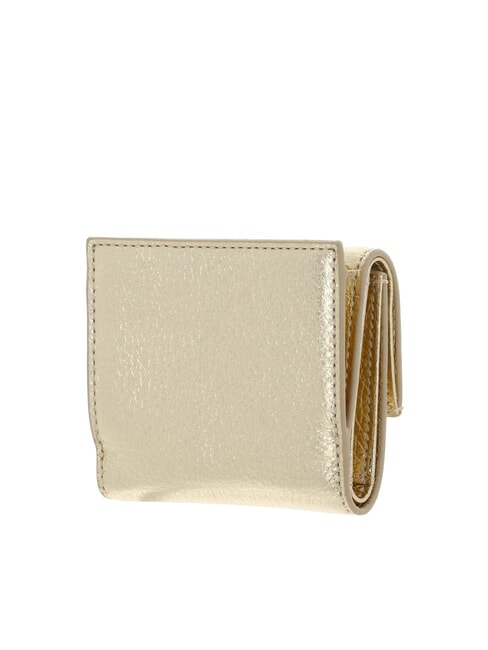 METALLIC SOFT Pebbled leather wallet golden - Women&rsquo;s Wallets