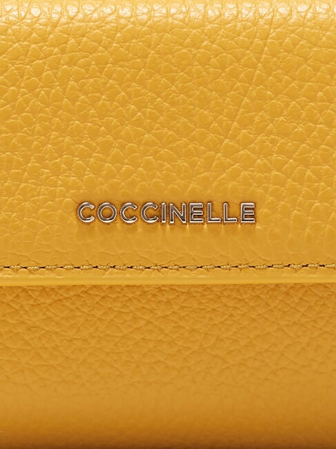 METALLIC SOFT Pebbled leather wallet sunny - Women&rsquo;s Wallets
