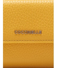 COCCINELLE METALLIC SOFT Pebbled leather wallet sunny - Women&rsquo;s Wallets - 3