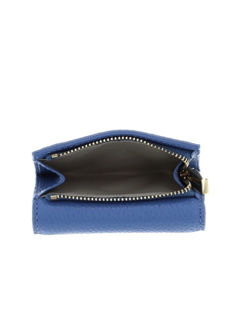 METALLIC SOFT Pebbled leather wallet blue - Women&rsquo;s Wallets