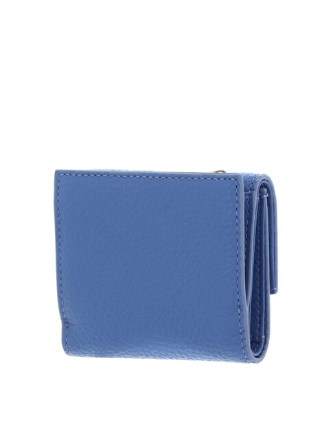 METALLIC SOFT Pebbled leather wallet blue - Women&rsquo;s Wallets