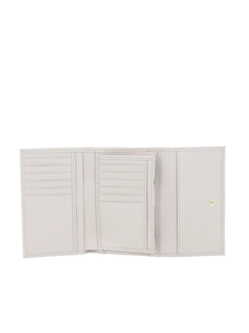 METALLIC SOFT Hammered leather bifold wallet white - Women’s Wallets