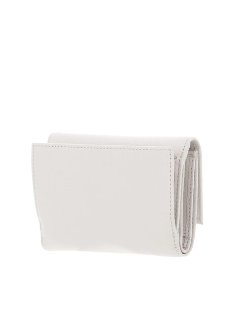 METALLIC SOFT Hammered leather bifold wallet white - Women’s Wallets