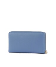 COCCINELLE METALLIC SOFT Textured leather zip wallet blue - Women’s Wallets - 3