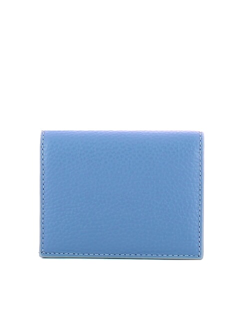 METALLIC SOFT Small leather wallet blue - Women’s Wallets