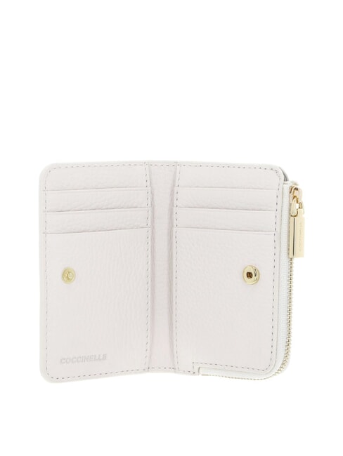 METALLIC SOFT Leather card holder white - Women’s Wallets