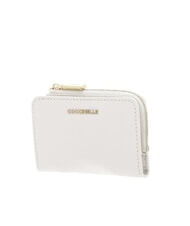 COCCINELLE METALLIC SOFT Leather card holder white - Women’s Wallets - 3