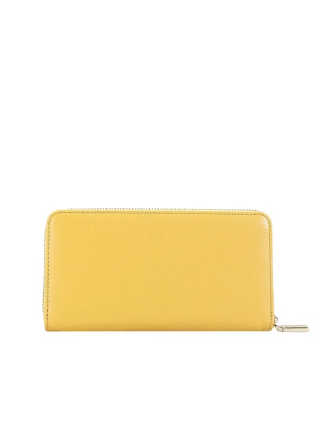 METALLIC SOFT Wallet in textured leather sunny - Women’s Wallets
