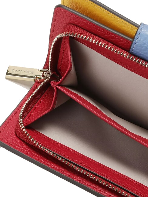 METALLIC TRICOLOR Leather wallet sangria - Women’s Wallets