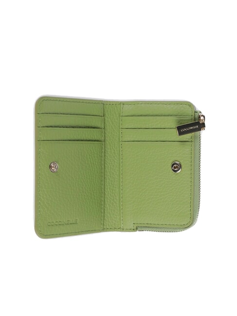 METALLIC SOFT Leather card holder guacamole - Women’s Wallets