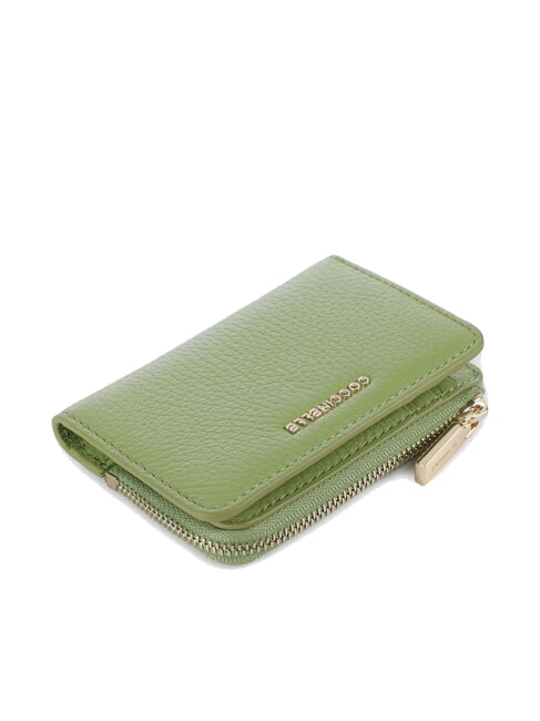 METALLIC SOFT Leather card holder guacamole - Women’s Wallets