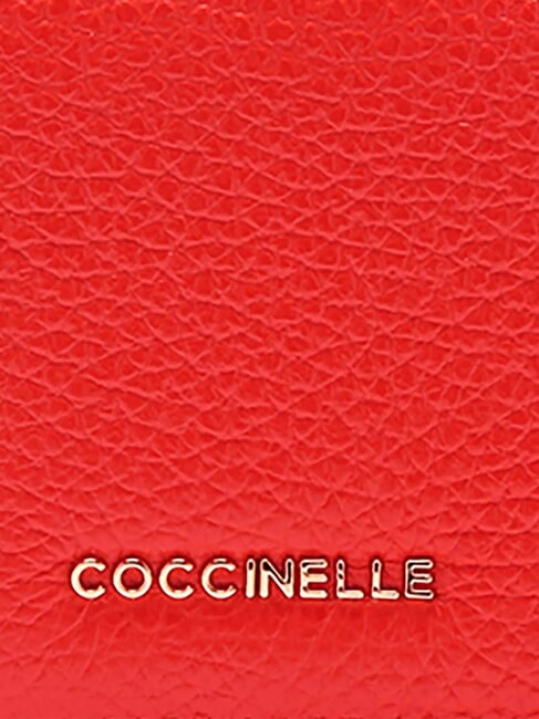 METALLIC SOFT Small leather wallet gazpacho - Women’s Wallets