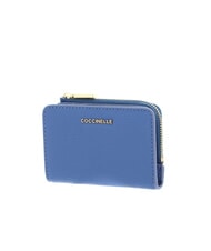 COCCINELLE METALLIC SOFT Leather card holder blue - Women’s Wallets - 3