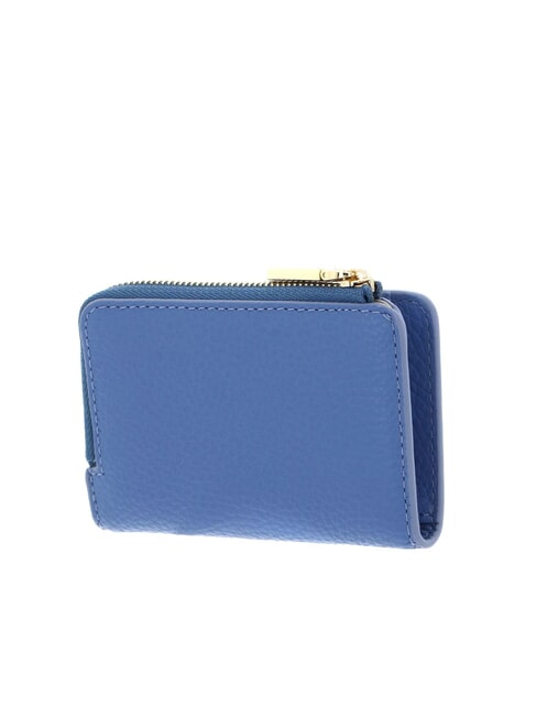 METALLIC SOFT Leather card holder blue - Women’s Wallets
